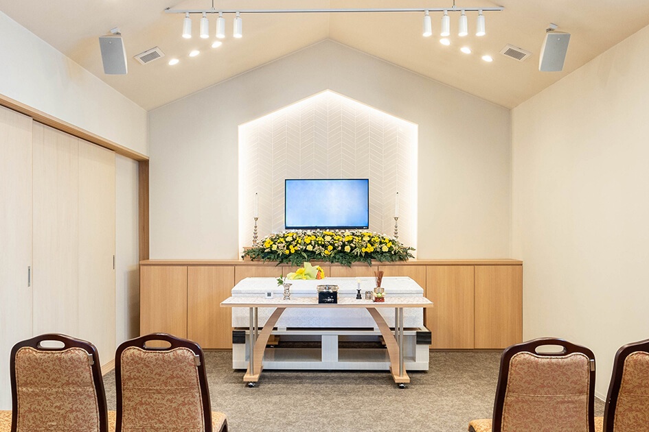 小さなお葬式 尼崎西難波ホール祭壇