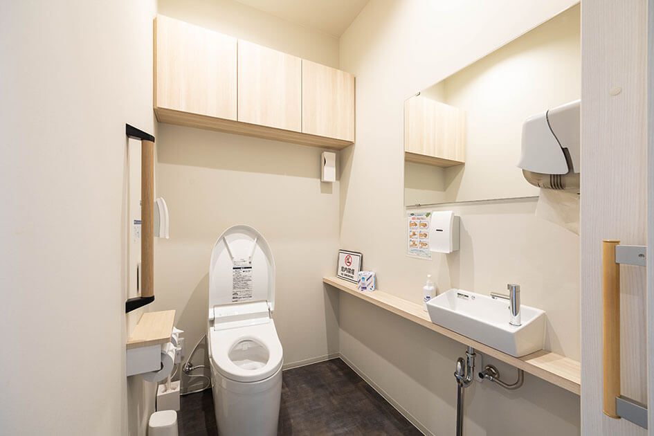 小さなお葬式 江坂ホールバリアフリーのお手洗い