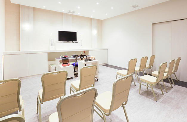 小さなお葬式 瓢箪山ホール式場内