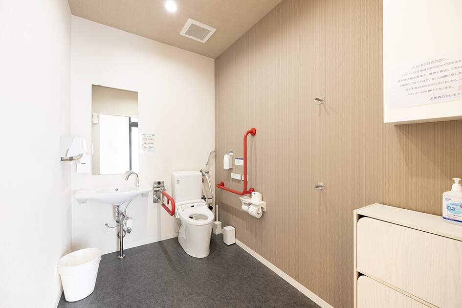 小さなお葬式 生野大池橋ホールバリアフリーのお手洗い