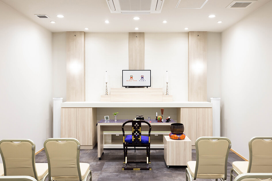 小さなお葬式 生野田島ホール祭壇