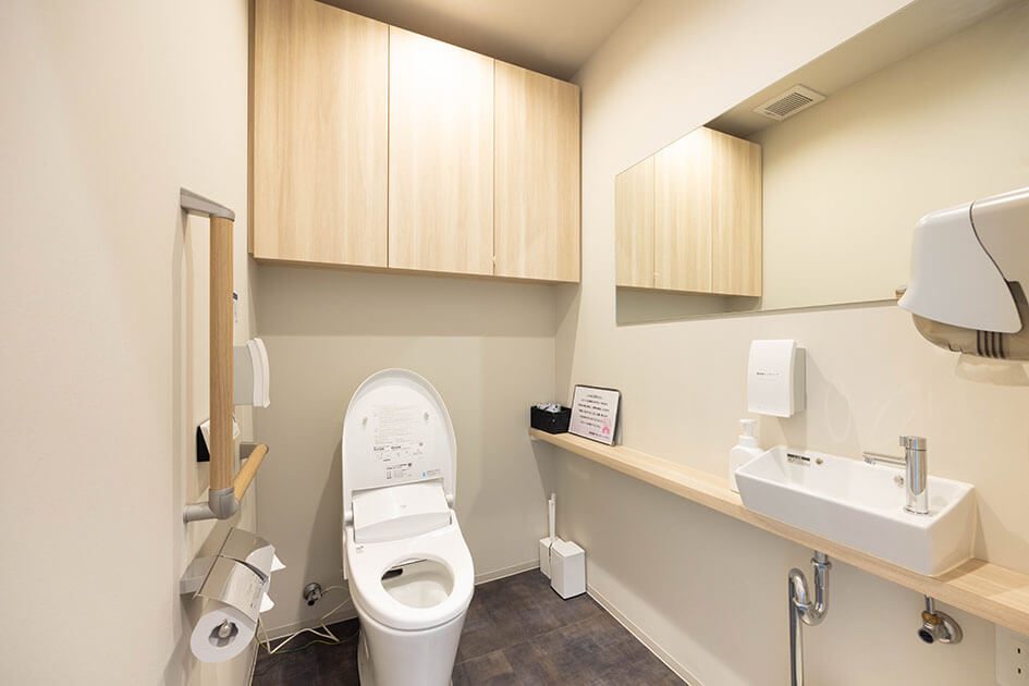 小さなお葬式 高石綾園ホールバリアフリーのお手洗い