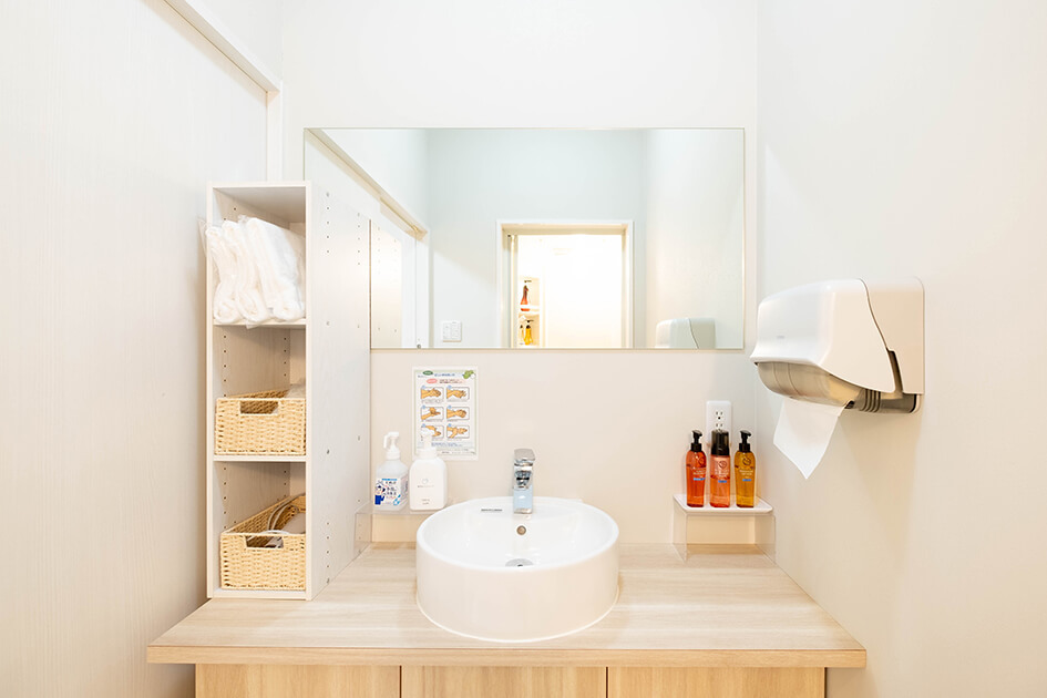 小さなお葬式 高石綾園ホール洗面所