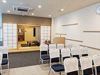 小さなお葬式 草津東ホール式場内