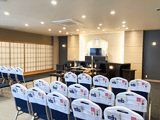 小さなお葬式 草津やばせ中央ホール式場内