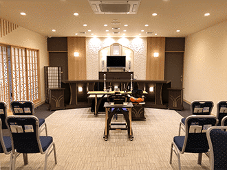 小さなお葬式 高槻中央ホール式場内